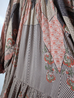 Mes Demoiselles Paris Iconoclaste Patchwork Maxi Dress Multicolour FR 38 - Image 3