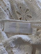 Zimmermann Eyelet Lace Midi Dress White Size 3 - Image 3