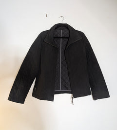 Weekend Max Mara Quilted Lightweight Zip-Up Jacket Black - Image 3