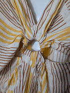 Johanna Ortiz Striped Linen Blend Maxi Dress Size S - Image 3