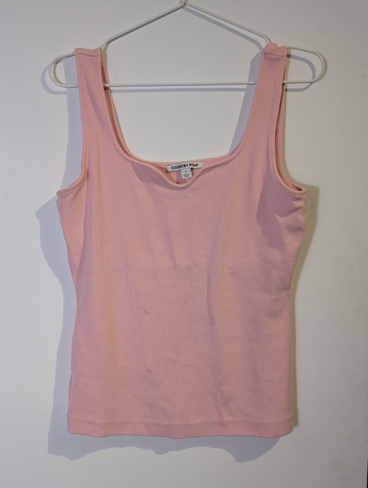 Country Road Ribbed Tank Top - Pastel Pink Women's Size S - Image 3