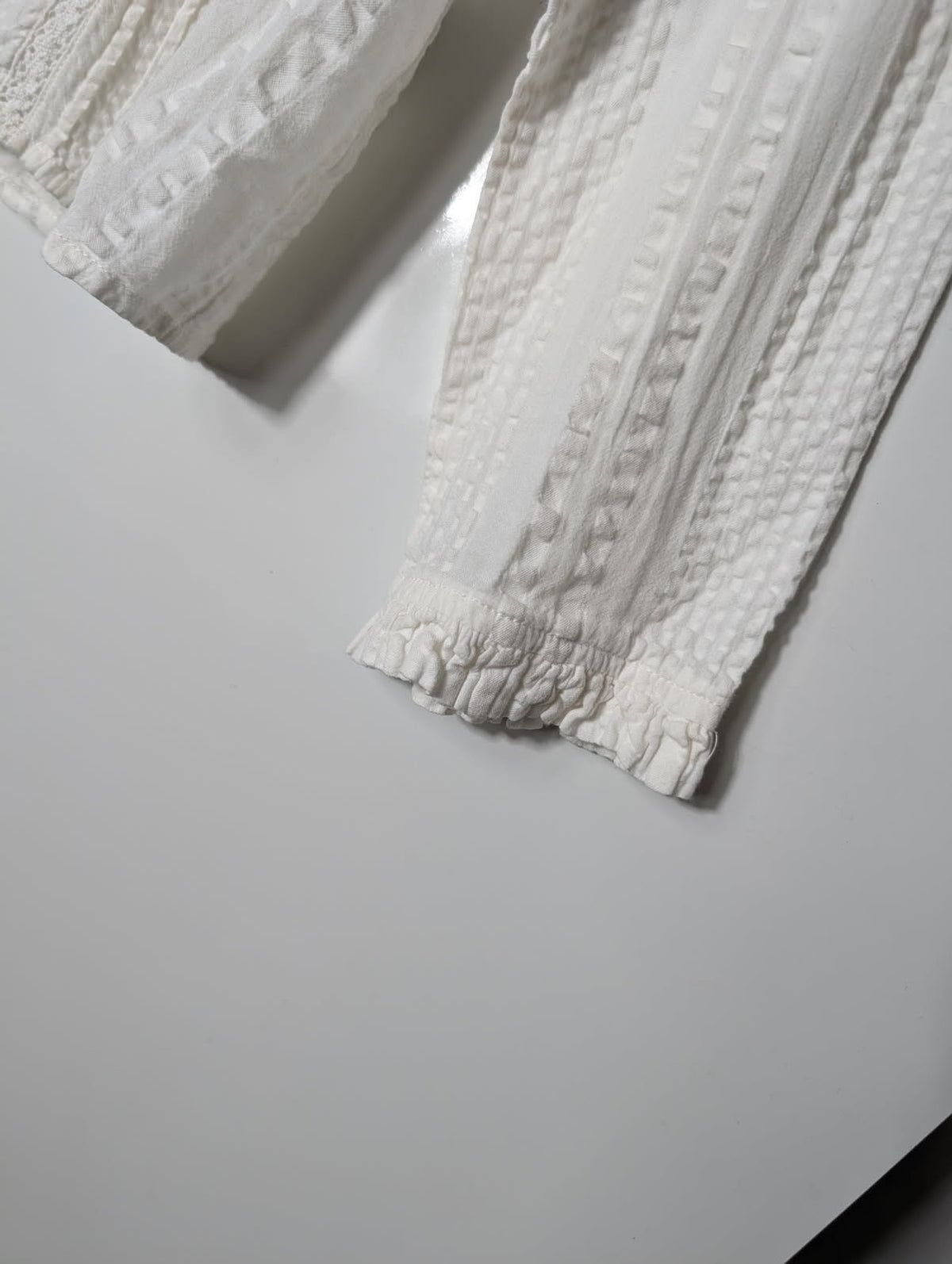 Indi & Cold Victorian-Style Lace Trim Blouse White Size S - Image 3