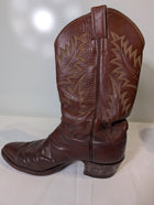 Justin Western Cowboy Boots Men's Brown Leather Classic Style - Image 3