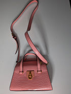 Guess Pink Croc-Embossed Satchel Crossbody Bag - Image 3