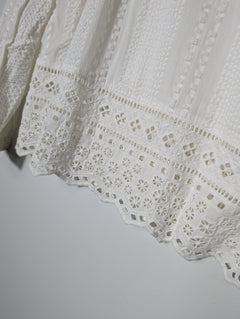 Indi & Cold Eyelet Lace Long Sleeve Blouse White XS - Image 3