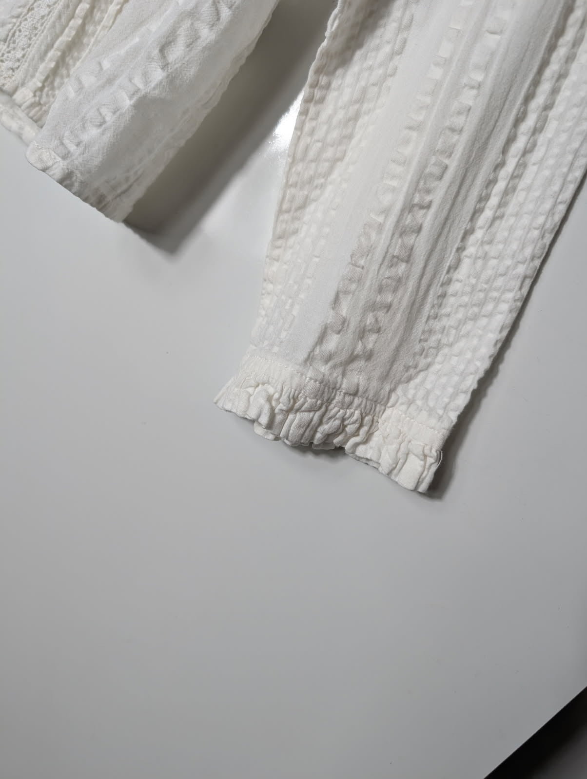 Indi & Cold Victorian-Style Lace Trim Blouse White Size S - Image 3