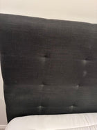 Heatherly Design Fenwick Queen Bed Head and Base Black Linen - Image 3