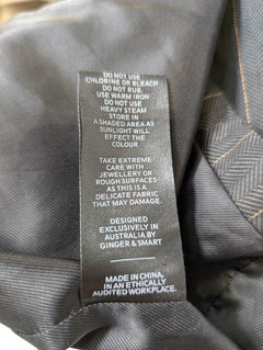 Ginger & Smart Longline Pinstripe Double-Breasted Sleeveless Vest Coat - Image 3