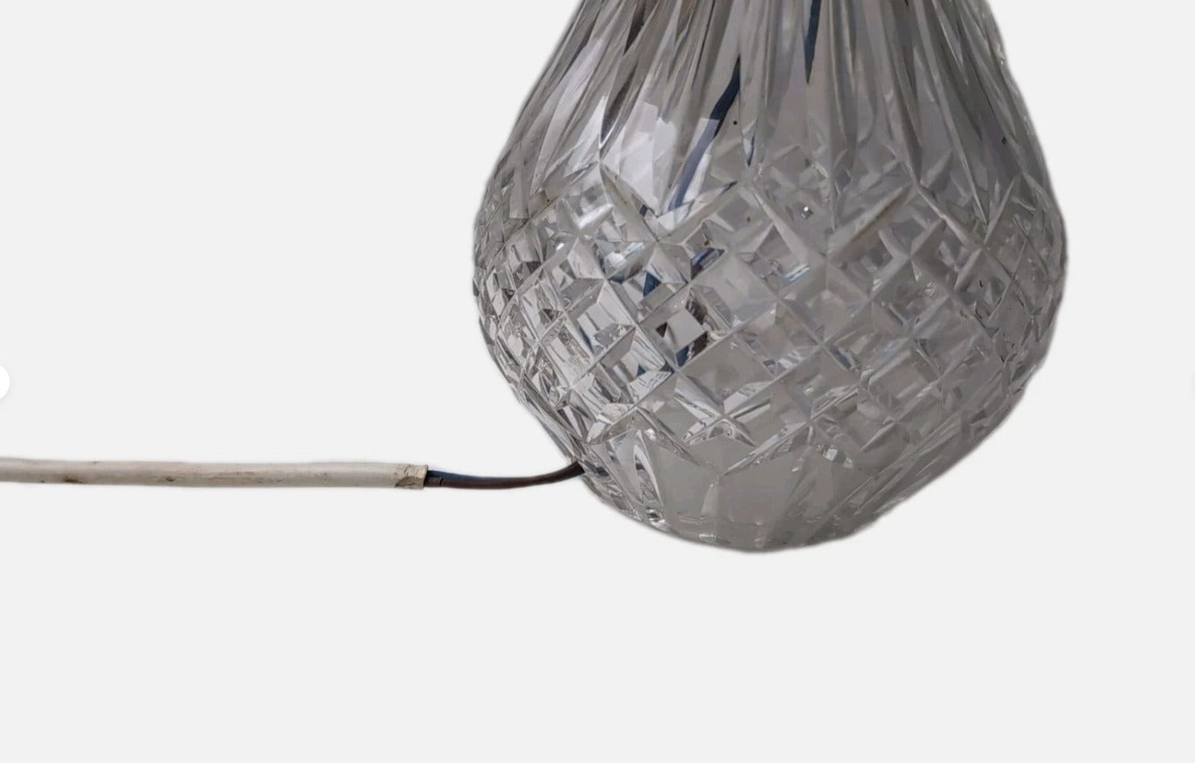 Waterford Crystal Lismore Table Lamp - Vintage Faceted Cut Crystal Base - Image 3