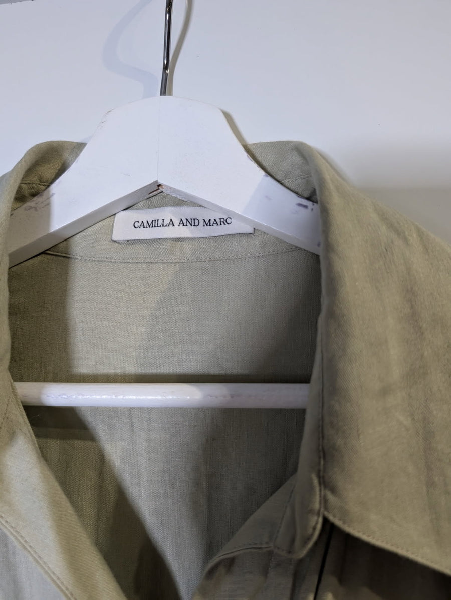 Camilla and Marc Wrap Midi Dress Sage Green - Image 4