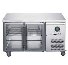 Thermaster Commercial Two Glass Door Under-Counter Fridge 282L - Image 3
