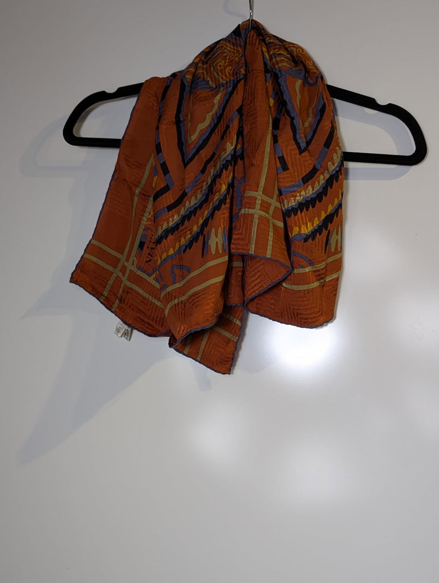 Lanvin Paris Silk Scarf Abstract Geometric Print - Image 3