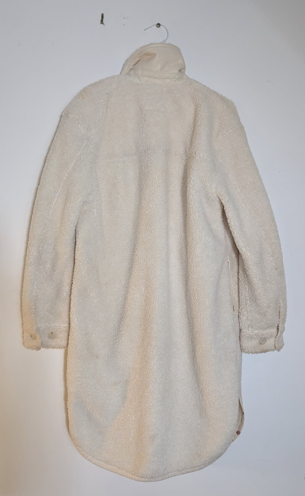 Wilfred Free Teddy Shacket - Cream Sherpa Faux Fur Jacket Size S - Image 3