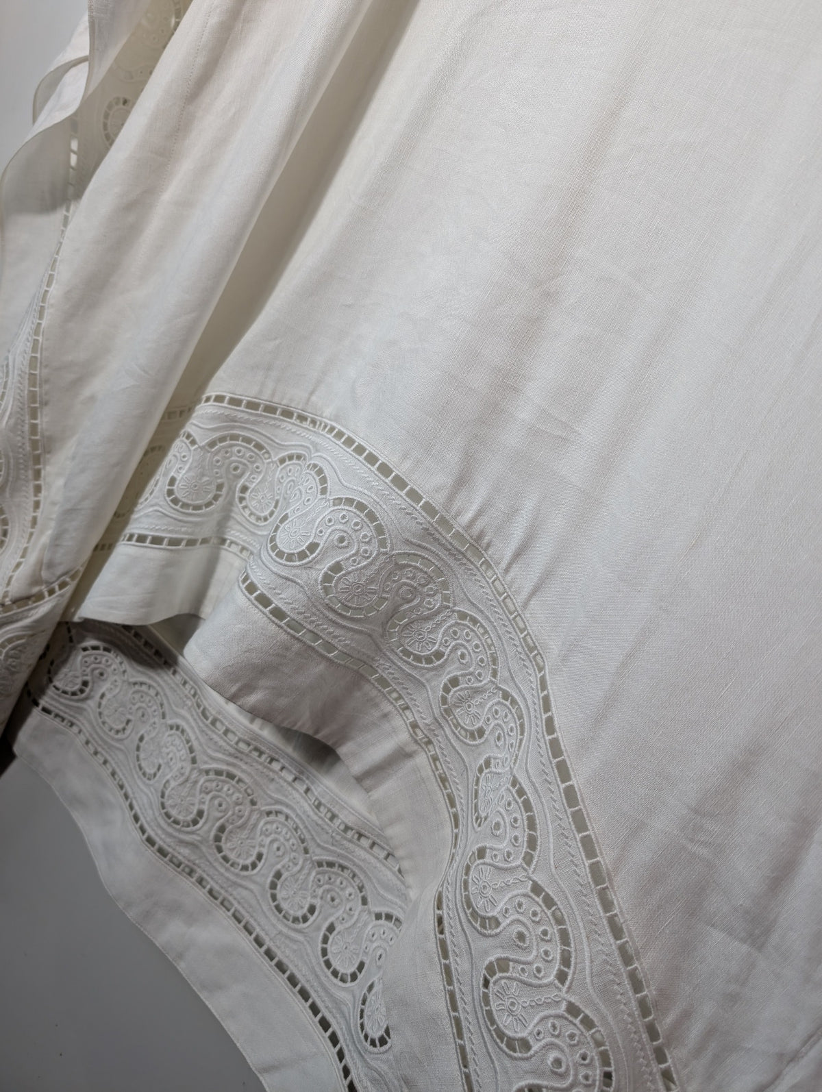 Jonathan Simkhai Lace Trim Kaftan Cover-Up White Size S - Image 3
