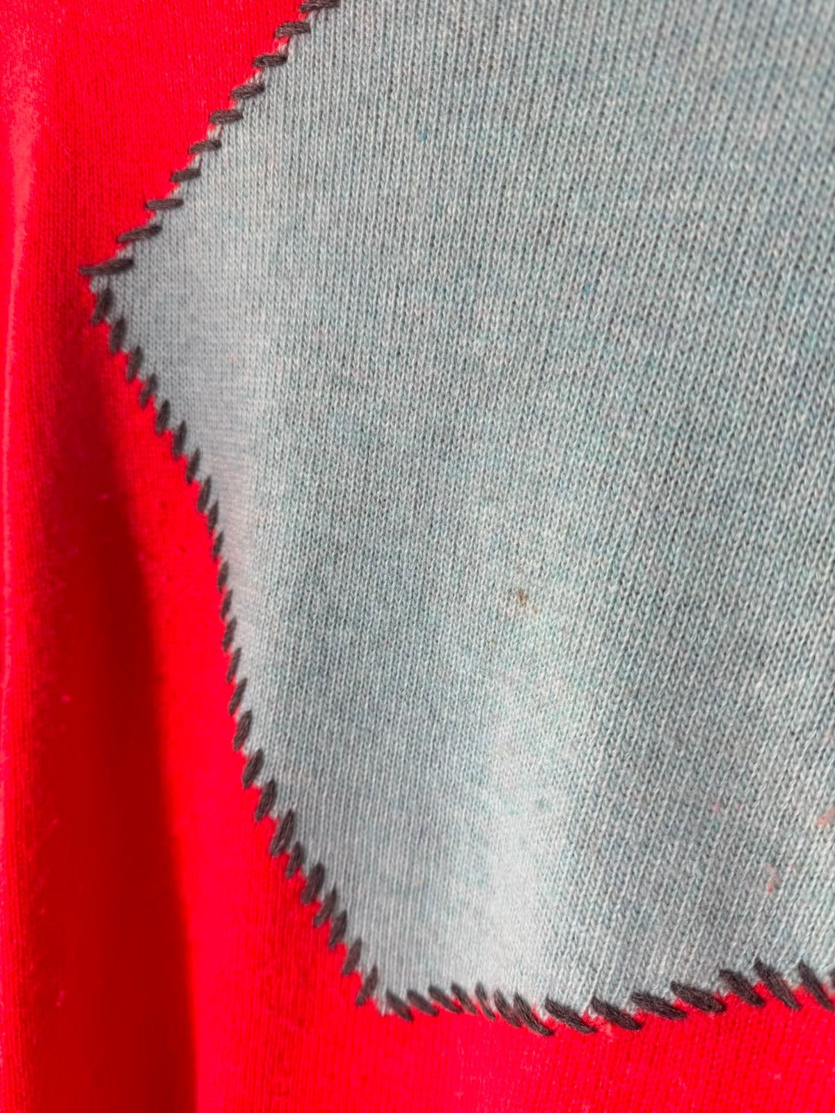 Zaket & Plover Colorblock Turtleneck Sweater Red and Teal Size M - Image 2