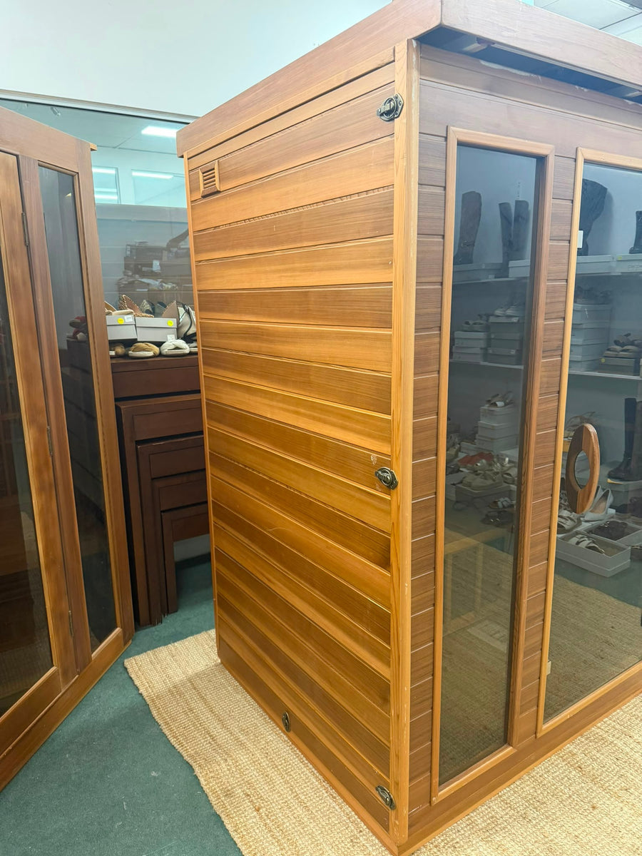 Home Wellness 2-Person Far Infrared Sauna Brown - Image 3