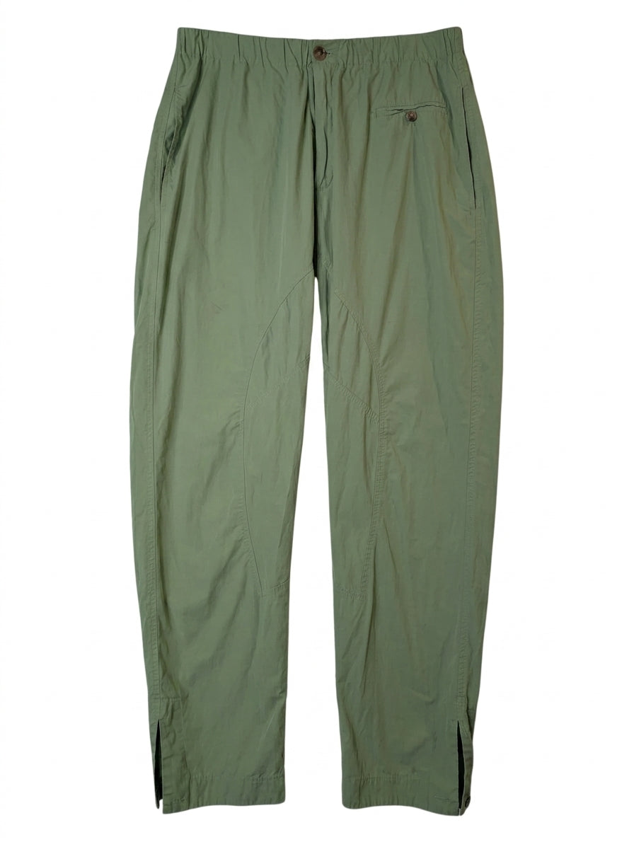 Bassike Sage Green Lightweight Casual Pants - Size 1 - Image 1