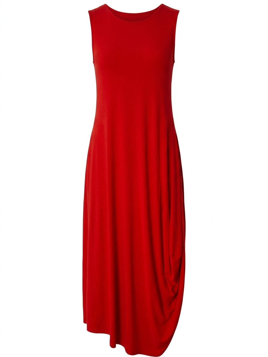 Jerseygirl Sleeveless Asymmetric Hem Maxi Dress Red Size 8 - Image 1