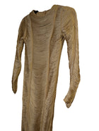 ASOS Design Gold Fringe Long Sleeve Dress UK 4 - Image 1