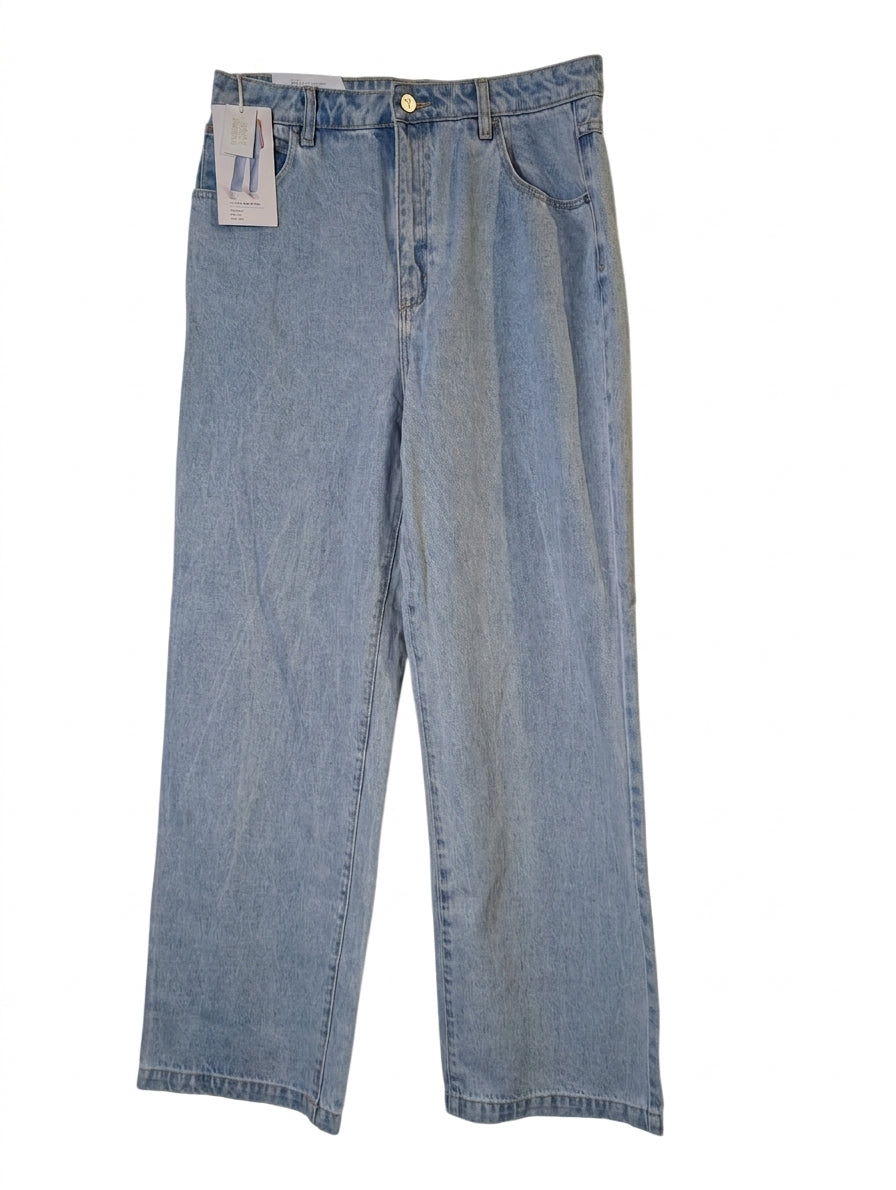 Abrand Jeans A '94 High & Wide Leg Denim Light Blue AU 14 - Image 1