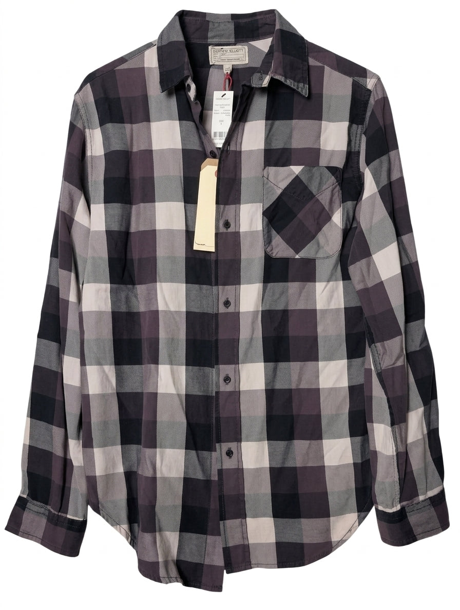 Current/Elliott The Prep School Shirt - Graystone Plaid Women's Size 2 - Image 1