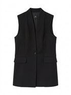 Cue Black Textured Sleeveless Longline Vest Size 10 - Image 1