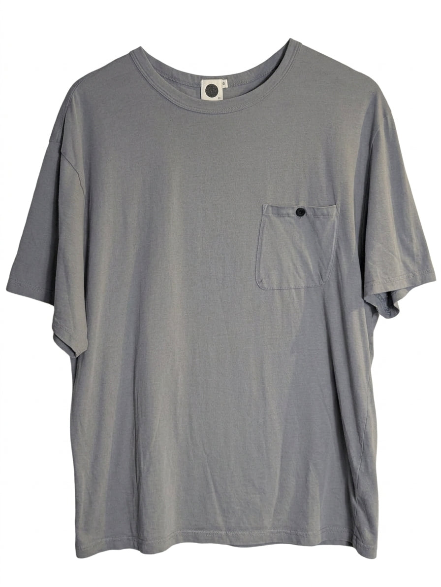 Bassike Men's Grey Cotton Pocket T-Shirt Size XL - Image 1
