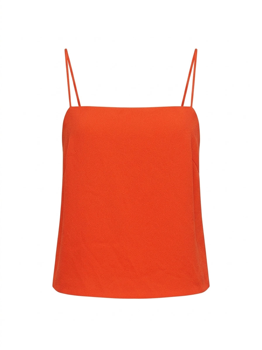 Finders Keepers Orange Square Neck Spaghetti Strap Camisole Top - Size M - Image 1