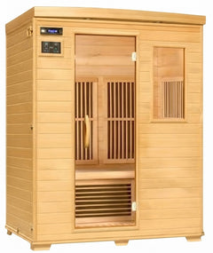 Barcelona 3-Person Far Infrared Sauna Natural Wood - Image 2