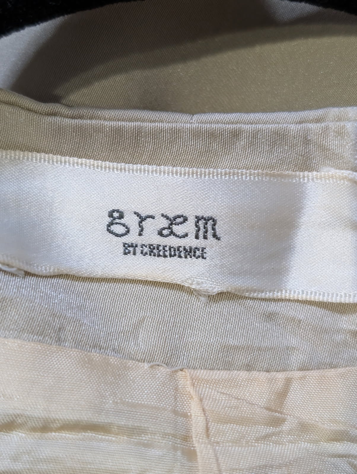 Byem by Creedence Draped Front Blazer Beige - Image 2