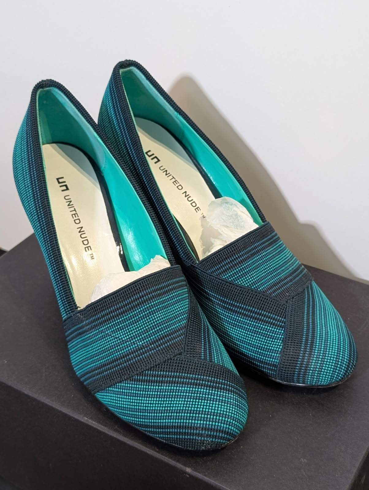United Nude Eamz Pumps - Teal/Black Striped Women's EU 39 - Image 3