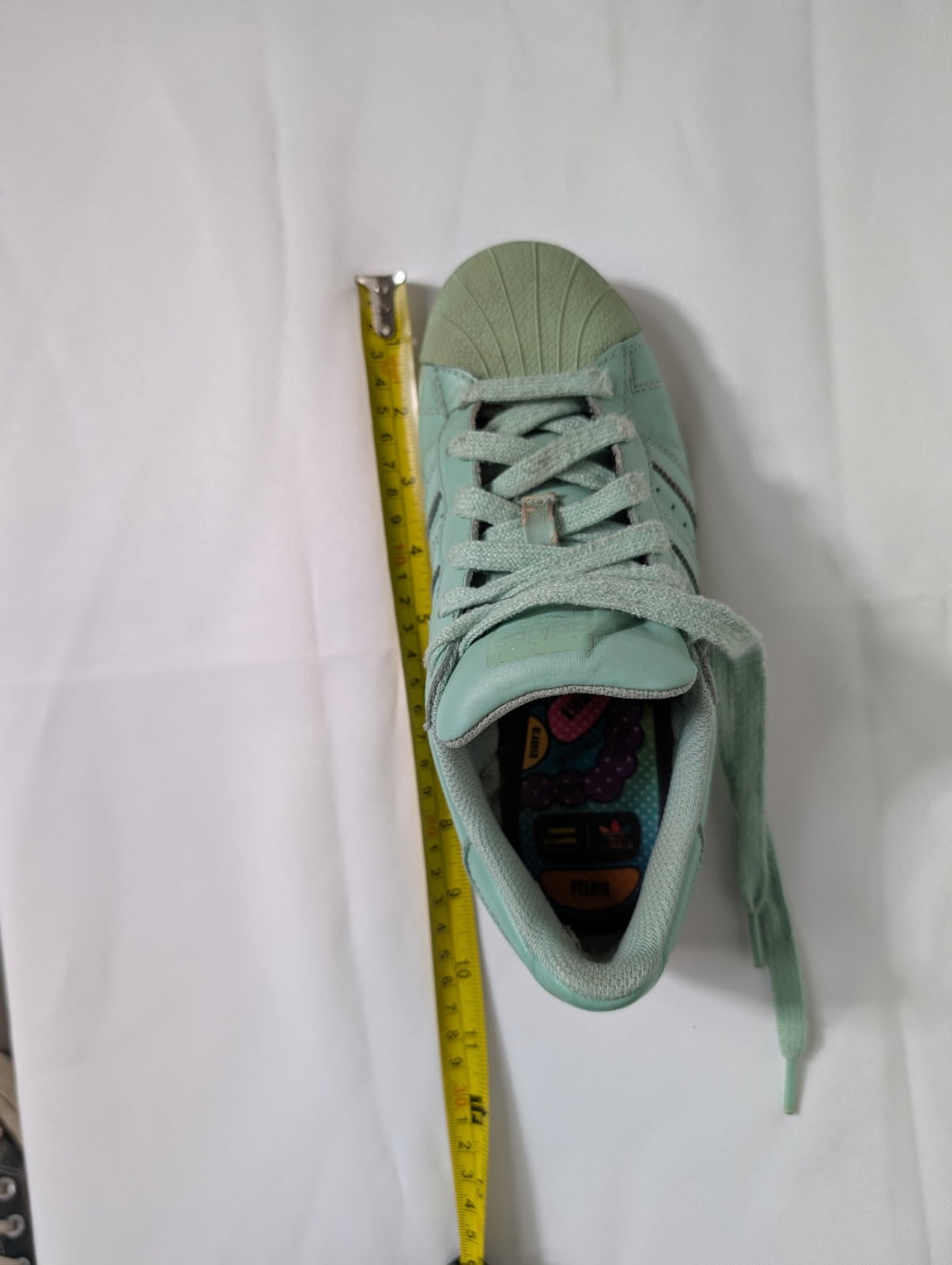 Adidas Superstar Pharrell Williams Sneakers - Mint Green US 4 - Image 4