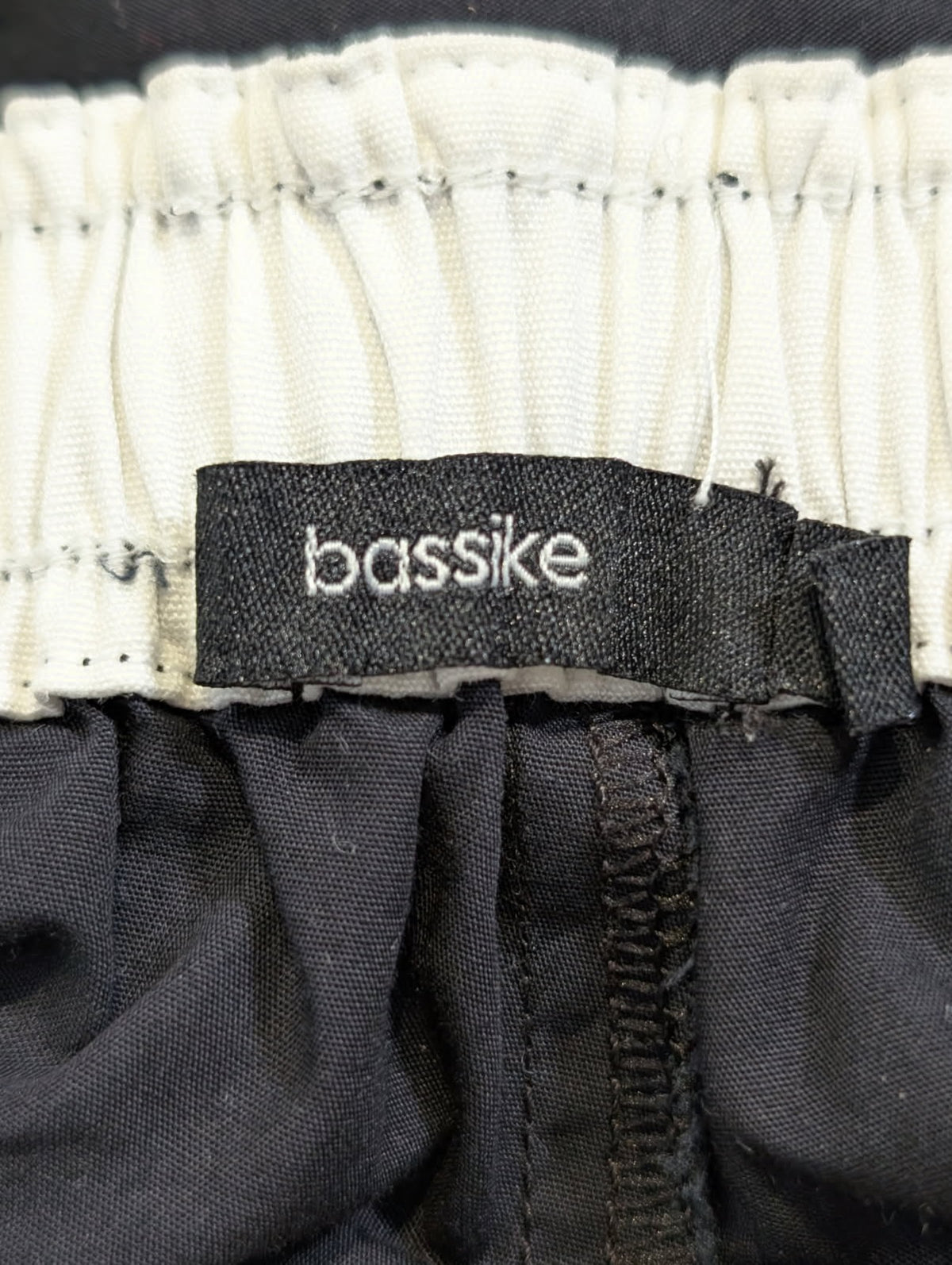 Bassike Organic Cotton Lounge Pants Black Elastic Waist Joggers - Image 3