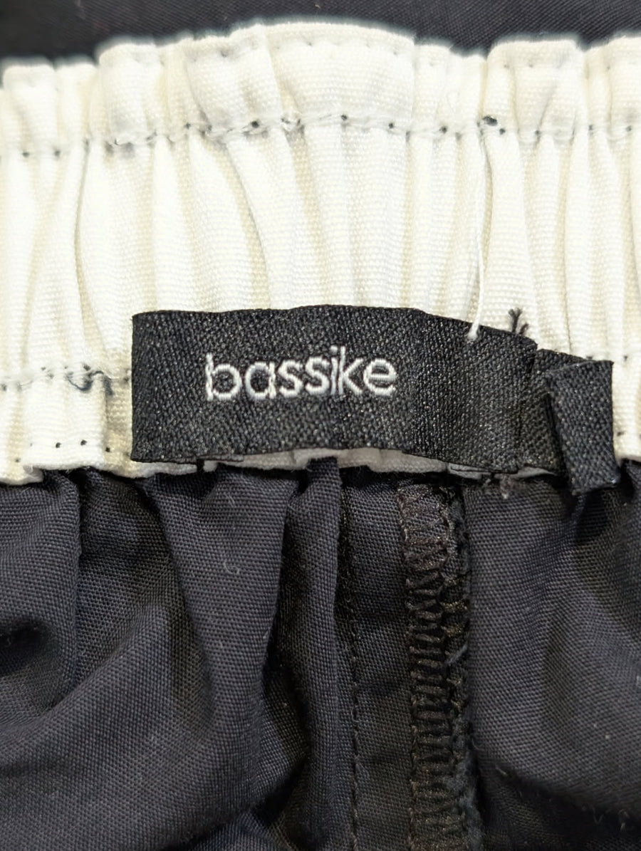 Bassike Organic Cotton Lounge Pants Black Elastic Waist Joggers - Image 3