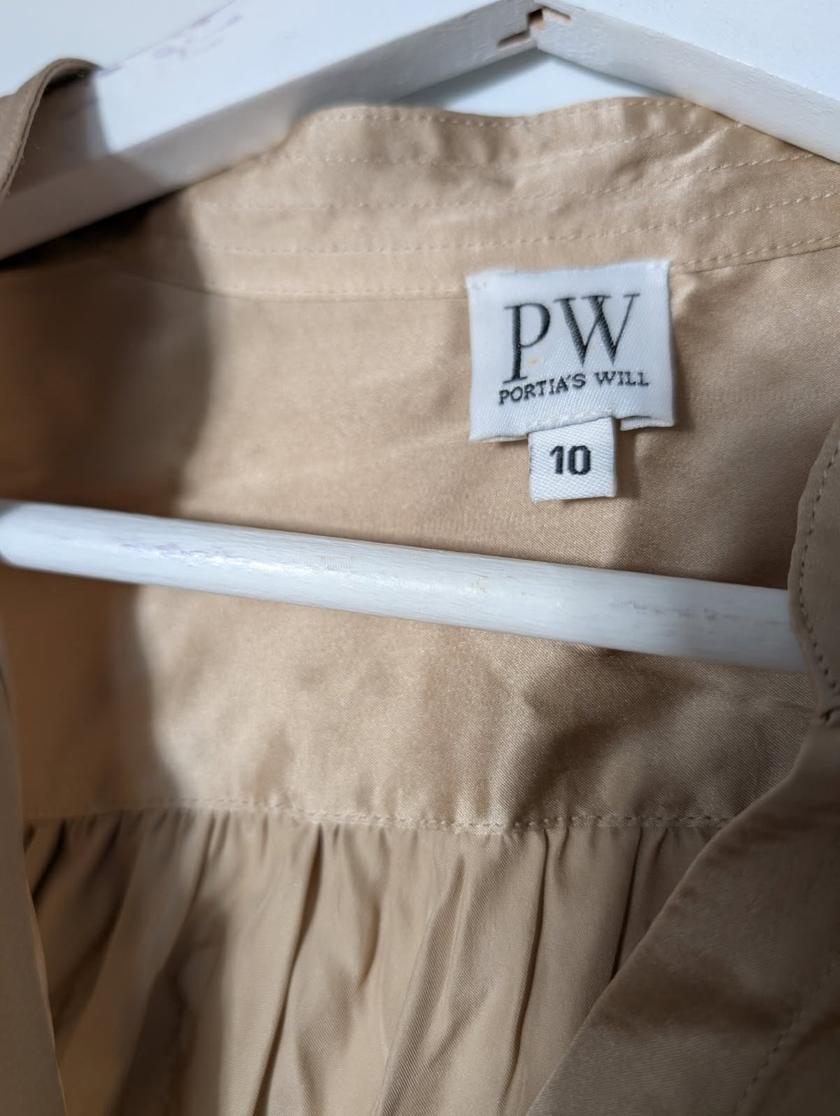 Peter Werth Silk Button-Down Blouse Gold Size 10 - Image 3