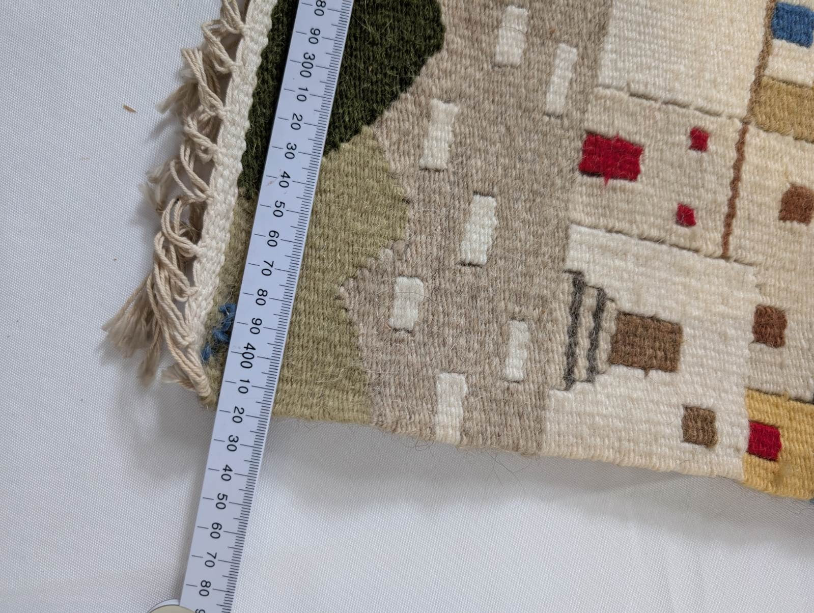 Roka Athens Greek Woven Wall Tapestry Rug Vintage Greek Village Wall Hanging - Image 4