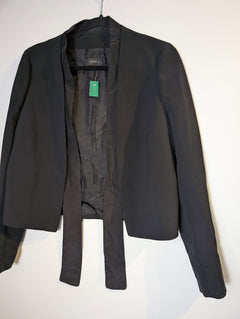 Joseph Open Front Cropped Blazer Jacket Black EU 40 - Image 3