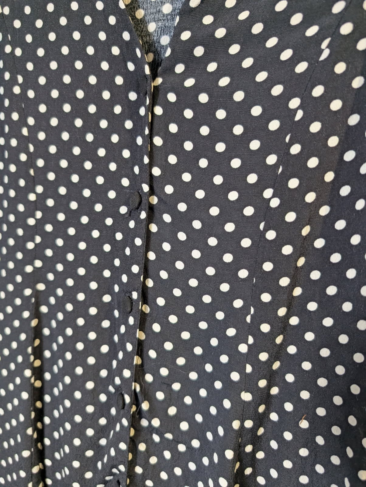 Zara Woman Polka Dot Button-Front Mini Dress Black and White XS - Image 4