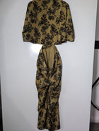 Notes du Nord Floral Cutout Midi Dress Olive Green Size 36 - Image 6