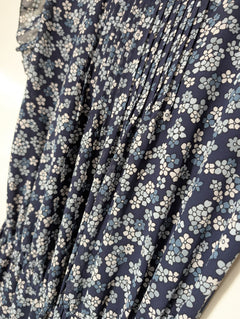 Michael Kors Blue Floral Print Flutter Sleeve Jumpsuit Size S - Image 2