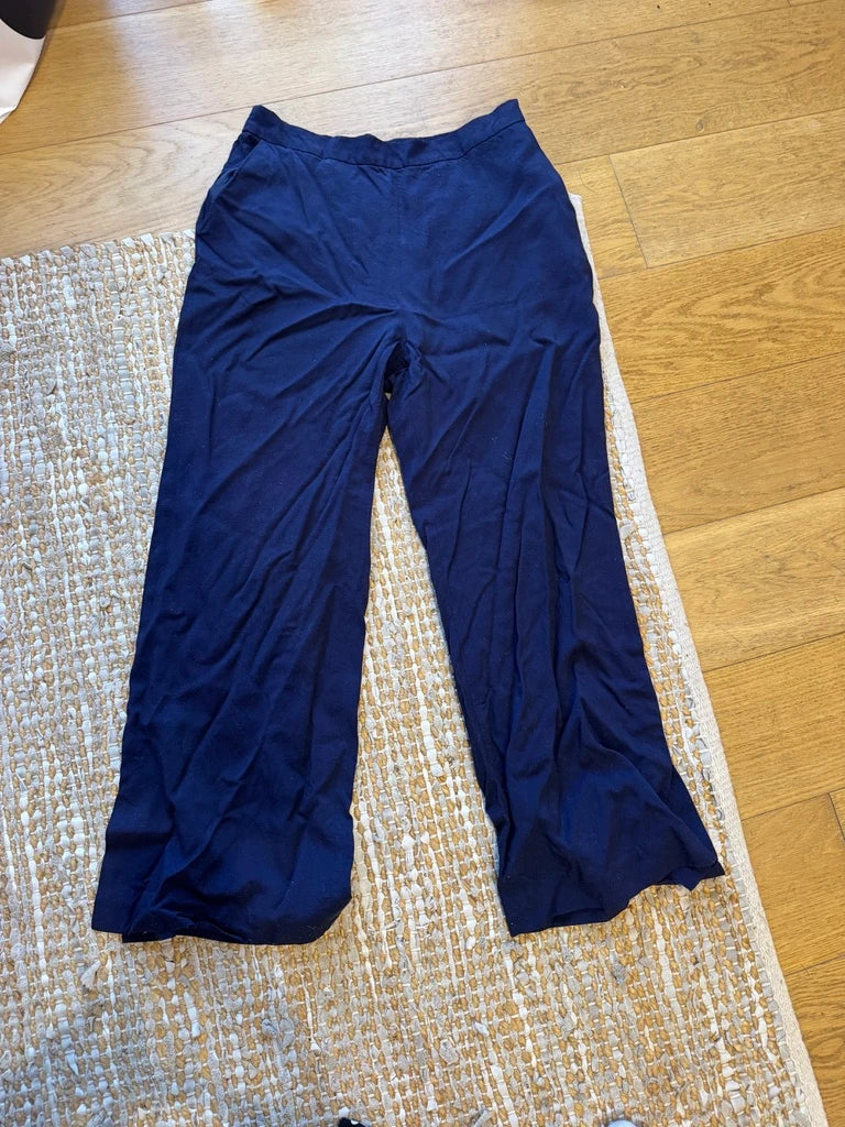 SABA Navy Blue Viscose Trousers - Image 8