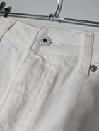 River Island High Waisted Mom Jeans White UK 14R - Image 3