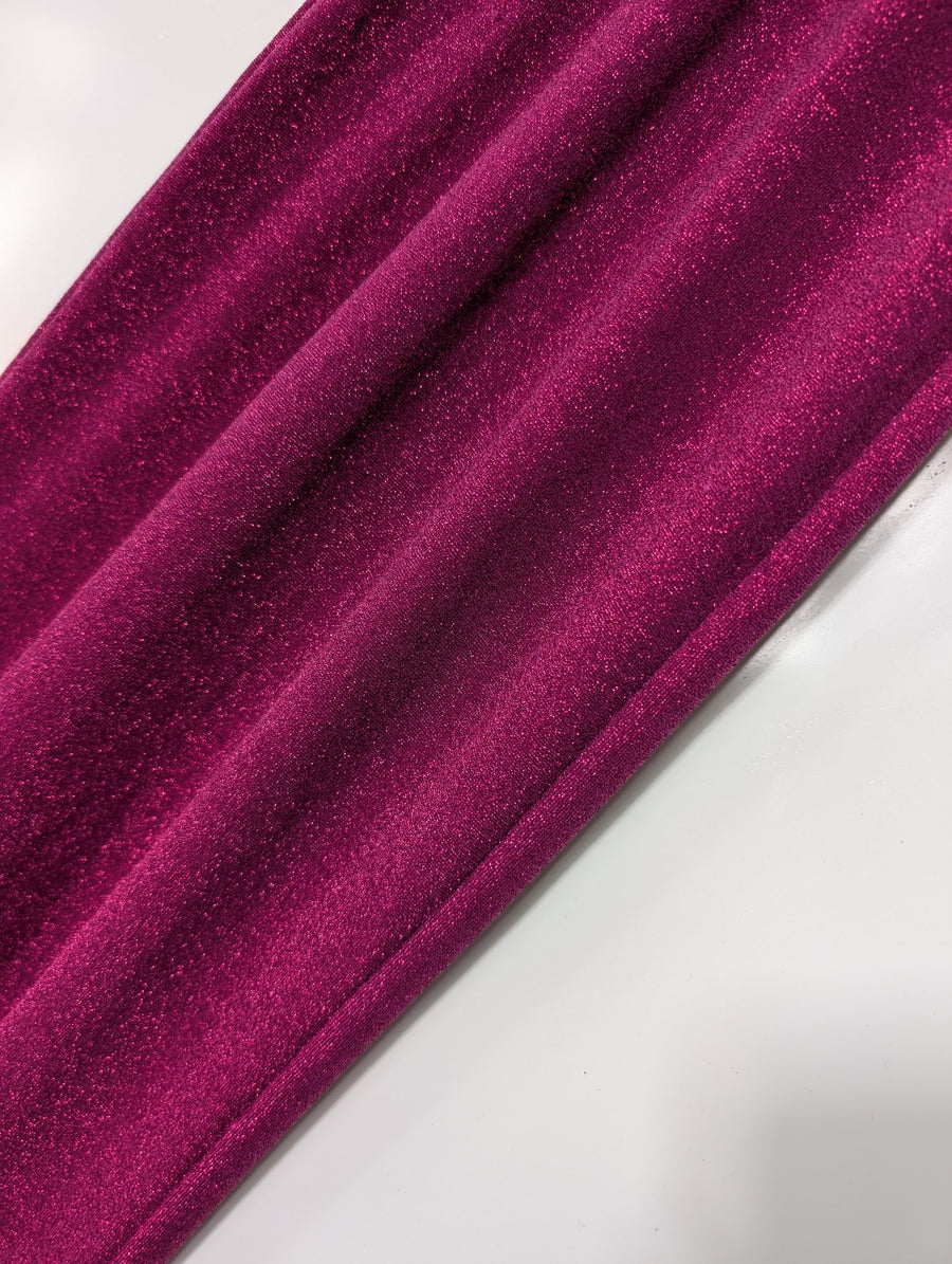 Nookie Glitter Halter Neck Maxi Dress Magenta Size S - Image 3