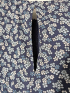 Michael Kors Blue Floral Print Flutter Sleeve Jumpsuit Size S - Image 6