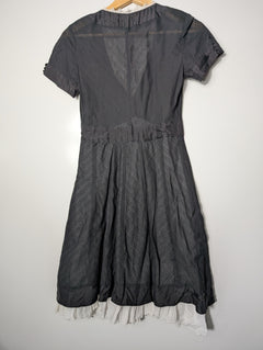 Blumarine Black Dress with Lace Trim and Petticoat Hem IT 42 - Image 5