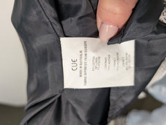 Cue Sleeveless Textured Fit and Flare Dress Grey Women's AU 12 - Image 7