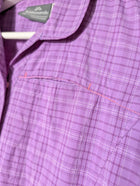 Kathmandu No Fly Zone Women's Short Sleeve Shirt Purple Plaid Size 12 - Image 5