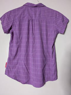 Kathmandu No Fly Zone Women's Short Sleeve Shirt Purple Plaid Size 12 - Image 6
