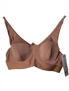Calvin Klein Lightly Lined Bralette Nude Tonal Logo 34B - Image 1