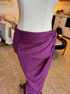 Monday Swimwear Andros Ribbed Sarong Skirt Eggplant - Image 4